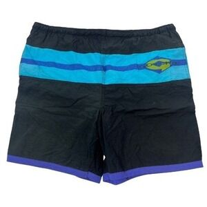 Vintage Gotcha Board Shorts Swimsuit Trunks Mens 32 Black Drawstring Beach Surf